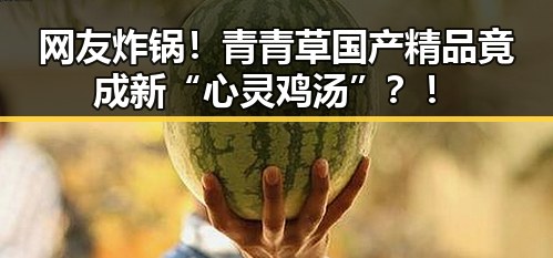 网友炸锅！青青草国产精品竟成新“心灵鸡汤”？！